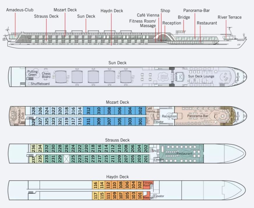 MS Amadeus Riva Ship Map